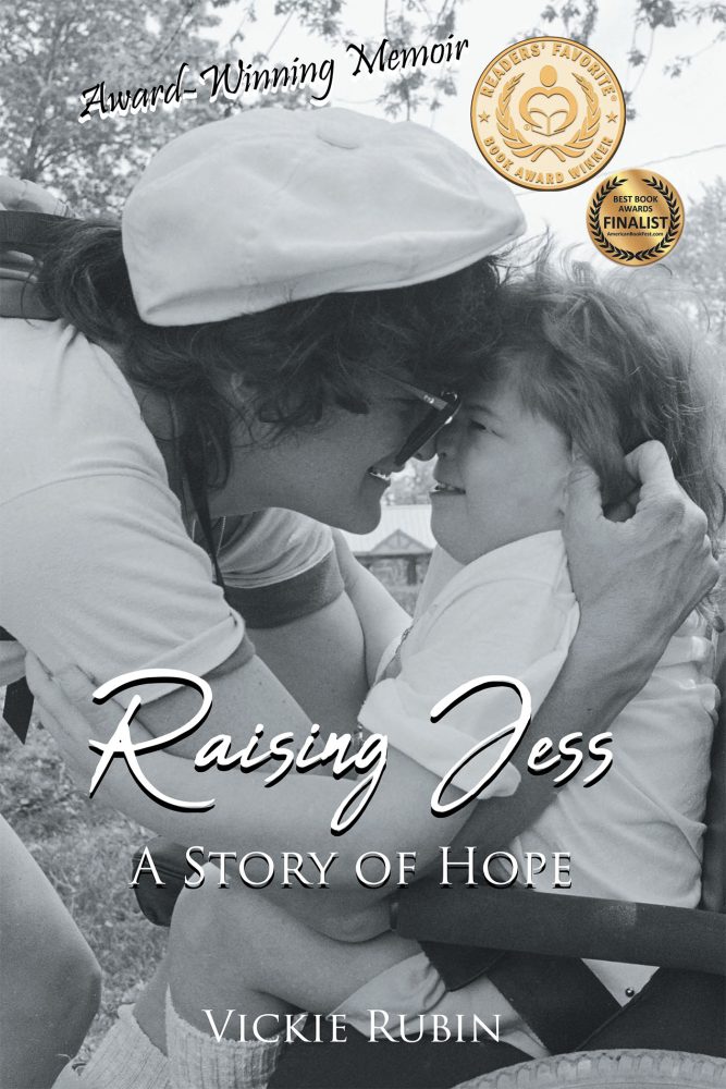 The cover of the book titled Raising Jess A Story of Hope by Vickie Rubin