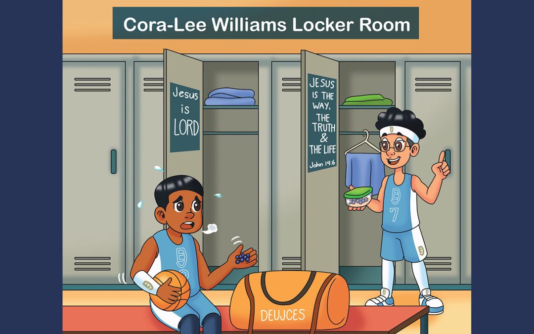 Book cover of Blueberries and Basketball by Emmanuel Williams